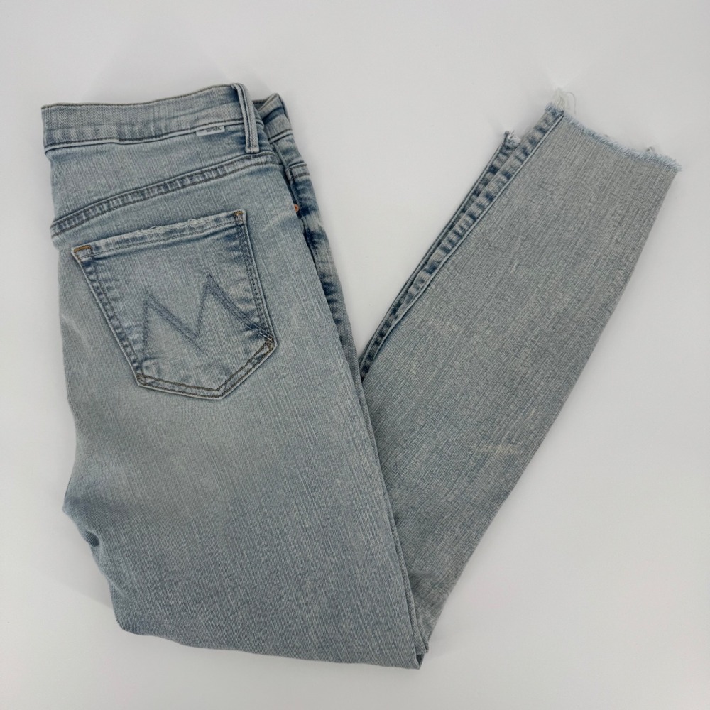 Mother Stunner Zip Ankle Step Fray Jeans‎ 27 Rolling in the Bushes Distressed